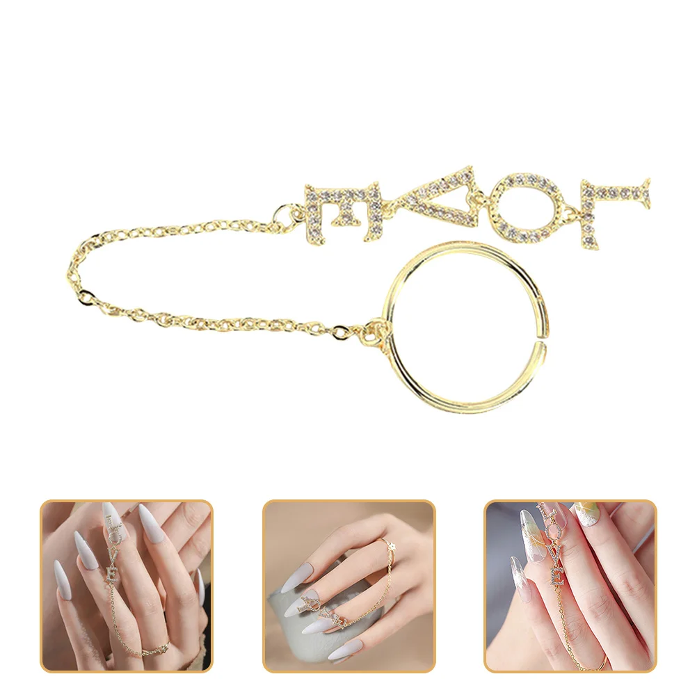 

Nail Charms Decor Nail Art Chain Jewelry Eyecatching Manicure Accessory for Women Girls Festivals Weddings Travel