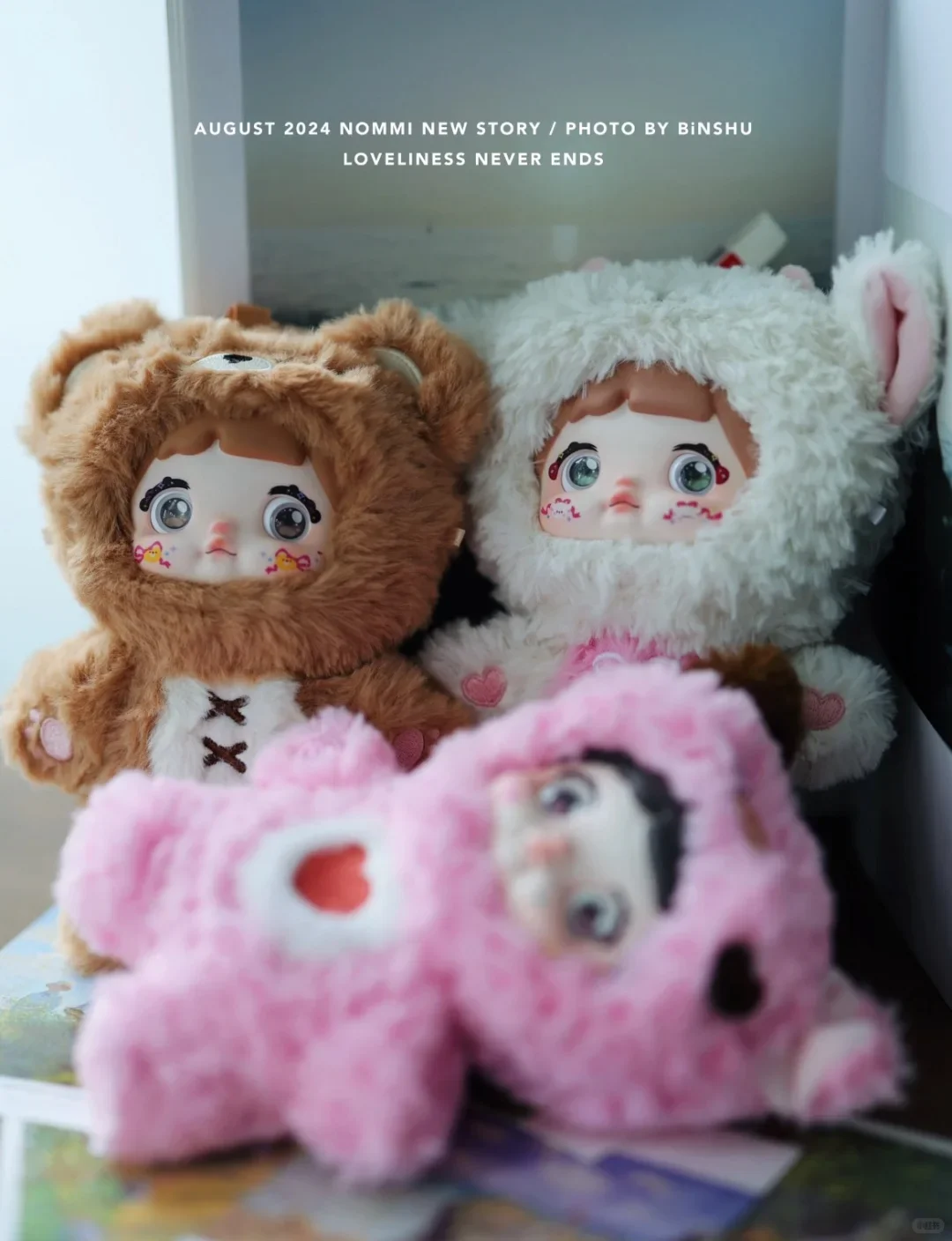   حقيقي Nommi V61 Loveliness لا ينتهي أبدًا V21 سلسلة صندوق أعمى ليتل بوي دمية الأصلي Nommi قلادة صندوق غامض للحيوانات الأليفة