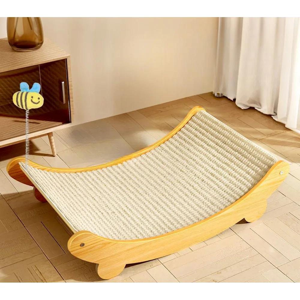 

Scratch Resistant Sisal Cat Scratcher with Cat Bed Anti Scratch Sofa Protector Durable Cat Scratching Post Toy for Kittens