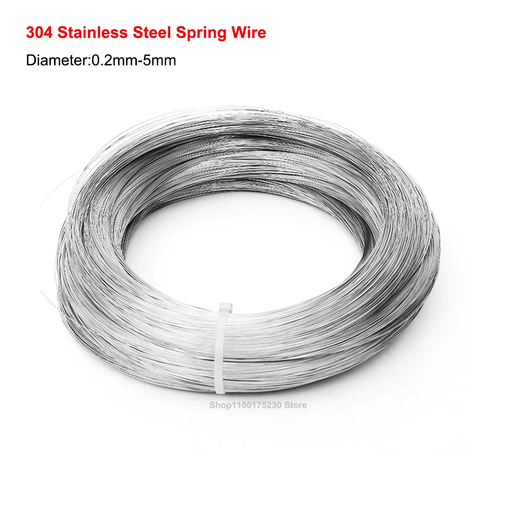 304 Stainless Steel Spring Wire 0.2/0.25/0.3/0.4/0.5/0.6/0.7/0.8/0.9/1/1.1/1.2/1.3/1.4/1.5/1.6-5mm Spring Steel Wire