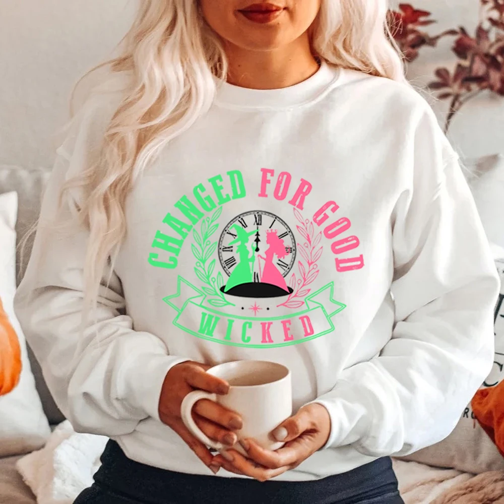 سترة شريرة تم تغييرها من أجل قميص ساحرة باللون الوردي والأخضر سترة موسيقية جديدة للجنسين بلوزات سحرية كلاسيكية