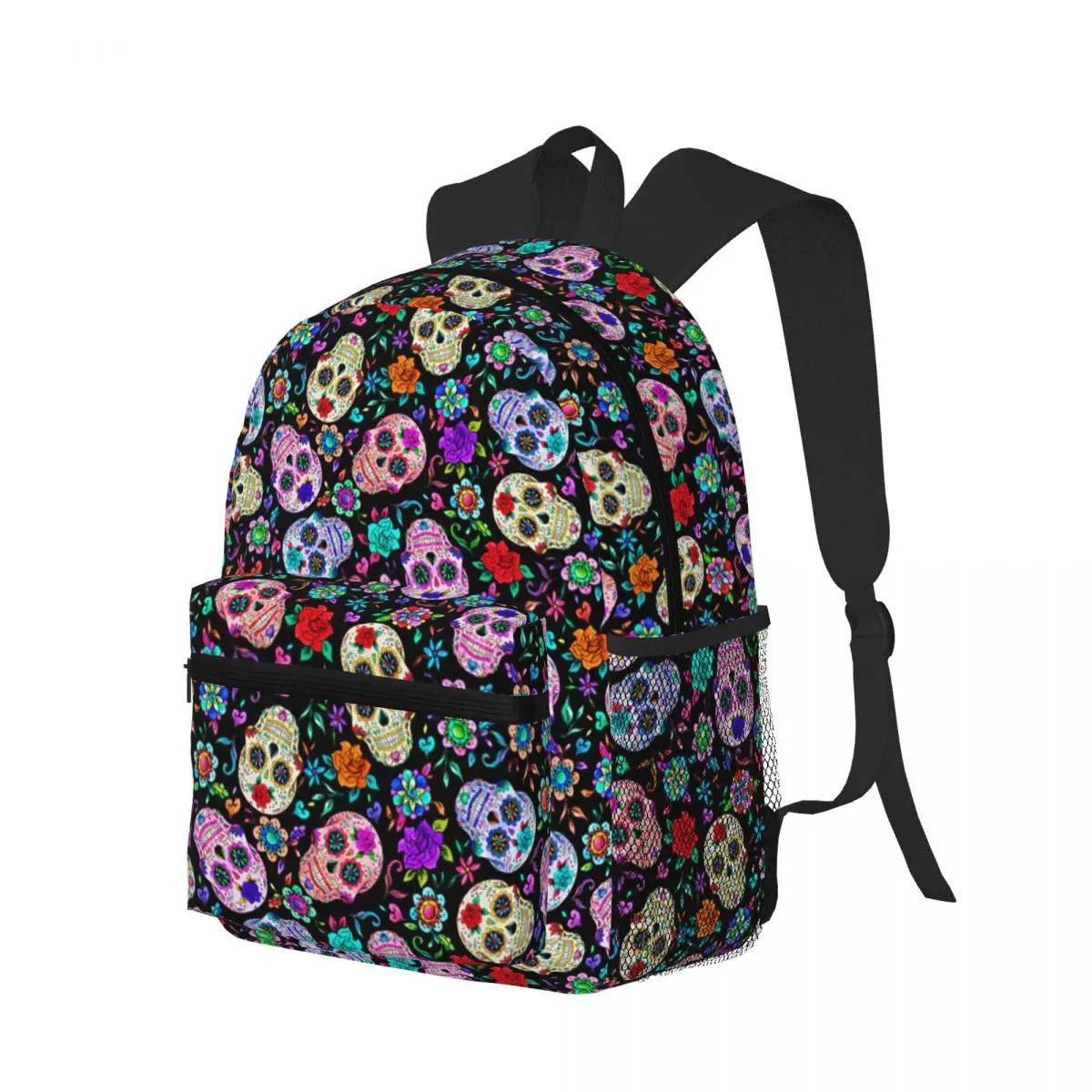 

Сахарный череп Мексиканский цветок Хэллоуин День мертвых Студенческий рюкзак Школьная сумка Пеший туризм Путешествия Рюкзак Книжная сумка Сумки на плечо