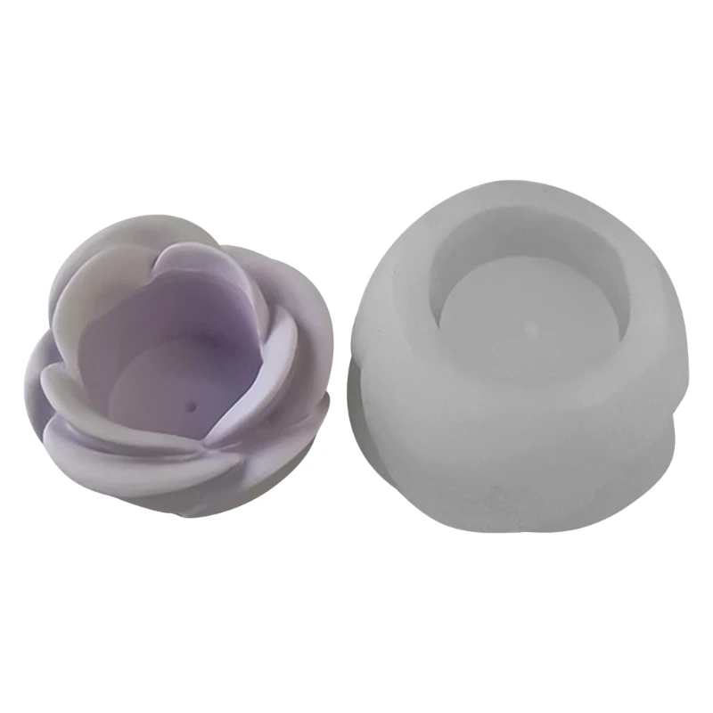 

Форма для подсвечника с цветком розы, форма для литья из эпоксидной смолы для DIY подсвечник, поднос для ювелирных изделий, для