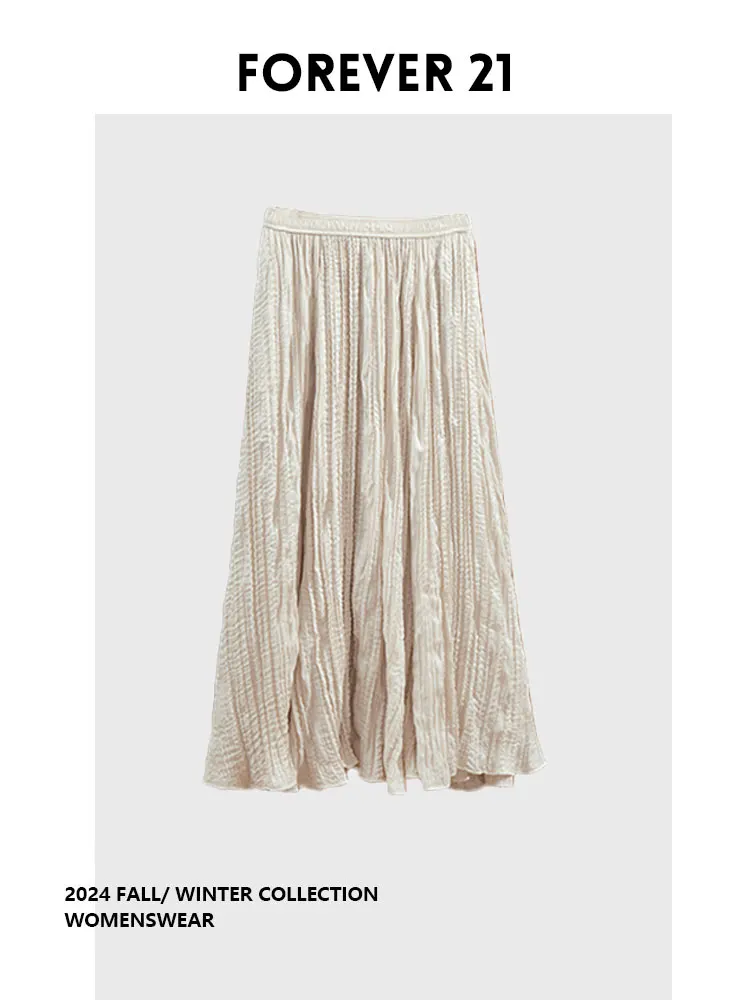 

Юбка миди Forever 2 Hanrted, плиссированная, белая, длиной до колена, женская, из шестисоставного материала, осенняя, для повседневной носки, больших размеров, для полных женщин