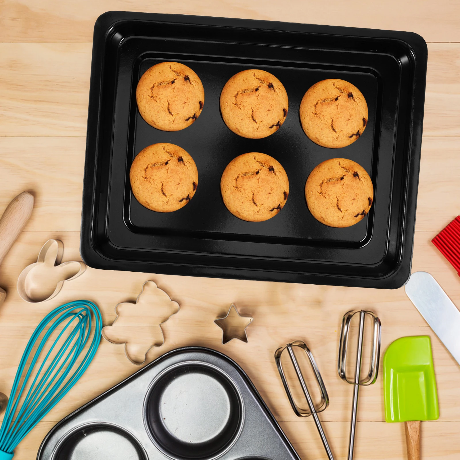 

Rectangle Enamel Baking Pan High Temp Oven Roasting Tin Large Capacity Cake Cookies Pies Toast Desserts Gatherings