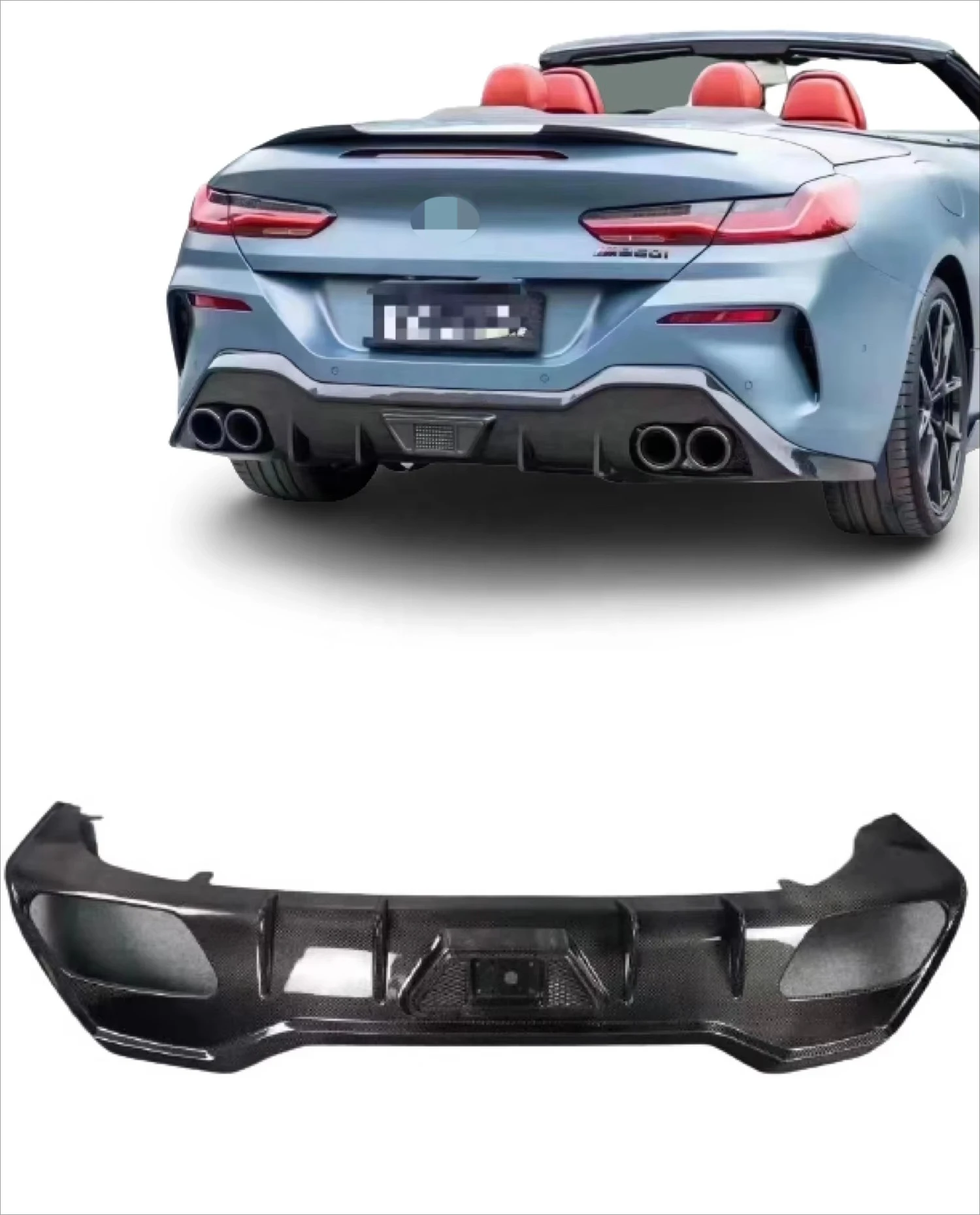 

Hot Sale High Quality Carbon Fiber Rear Diffuser for 8 Series AC Couple Four Door Perfect Fitment