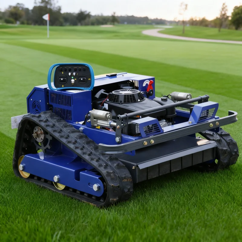 

Индивидуальный одобренный CE, новый дизайн, гусеничный самоходный робот для кошения газона, ширина резки 550 мм, пульт дистанционного управления