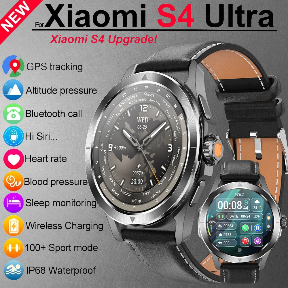 

2024 New Original for Xiaomi Watch S4 Ultra Sports Edition High-end Men GPS Track Compass NFC HD BT Call smart watch Android&IOS