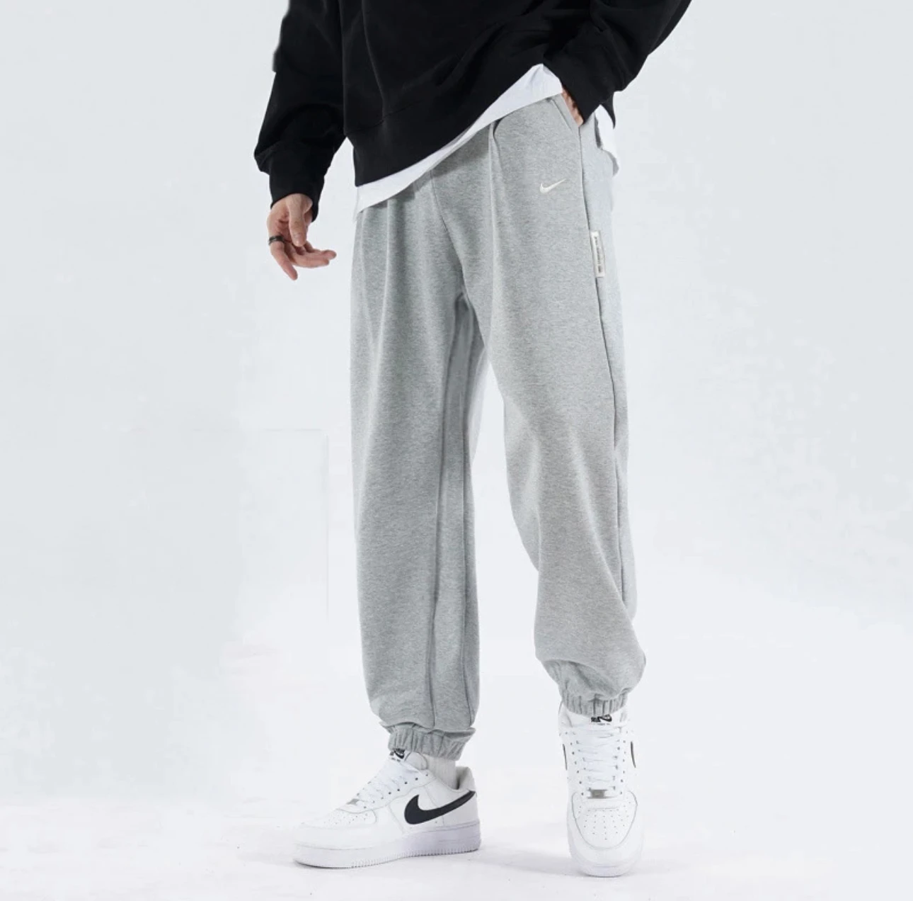 

Nike Dri Fit Standard Issue Длинные баскетбольные трикотажные спортивные брюки с эластичным ремешком мужские серые CK6366-063