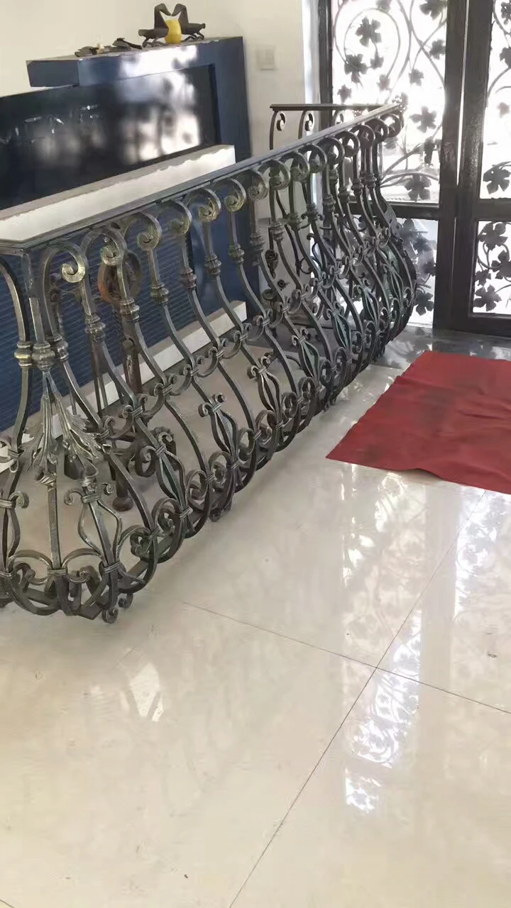 Wrought Iron Railing Manufacturers China Home Villa Balcony Balustrades Staircase Wr2