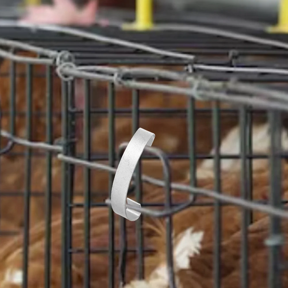 

20Pcs Chicken Cage Hooks Heavy Duty Steel Door Latches for Poultry Bird Rabbit Quail Cages Reliable Farming Breeding Equipment