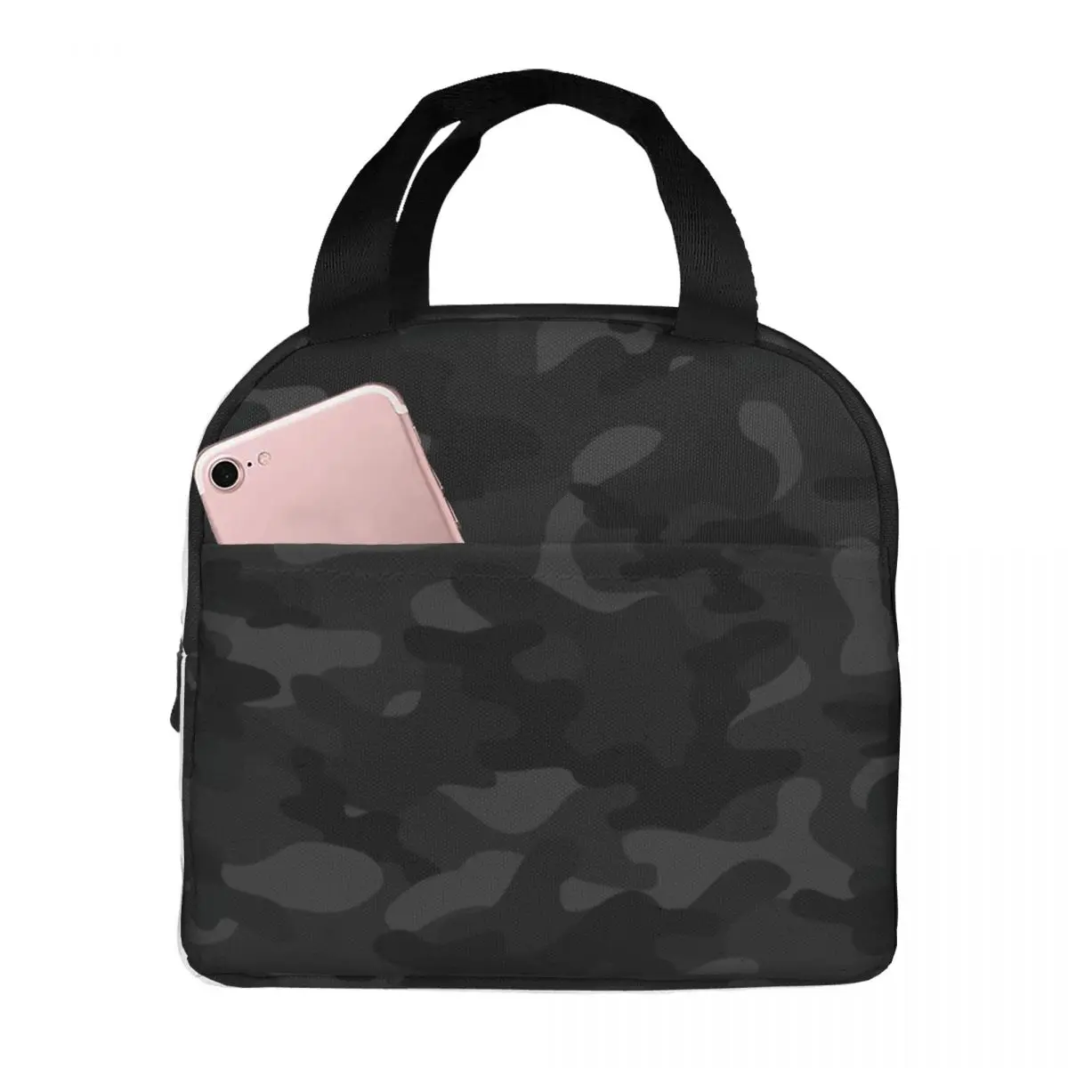 

Camouflage Lunch Bags Portable Insulated Canvas Cooler Thermal Cold Food School Tote for Women Girl