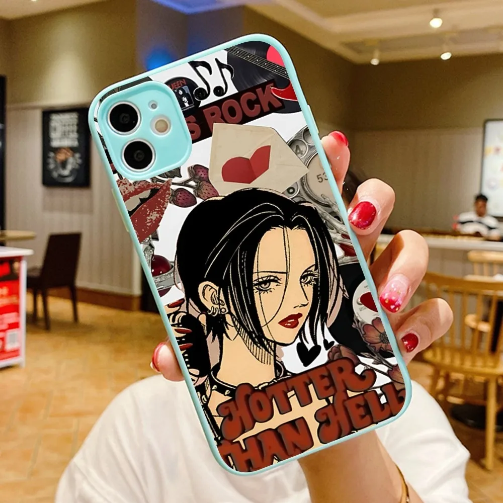 Anime Nana Osaki Phone Case for iPhone 14 11 12 13 Mini Pro Max 8 7 Plus X XR XS MAX Translucent Matte Cover