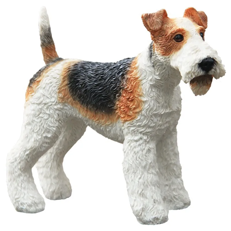 

Fox terrier simulation dog model car ornament handicraft soldier matching doll figure