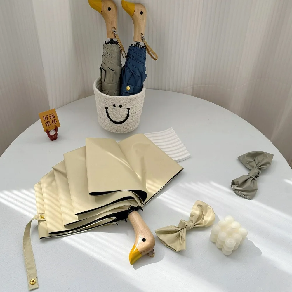 

Duck Head Dual-purpose UV Umbrella Folding Umbrella High-end Personalized Sunscreen Umbrella 50+