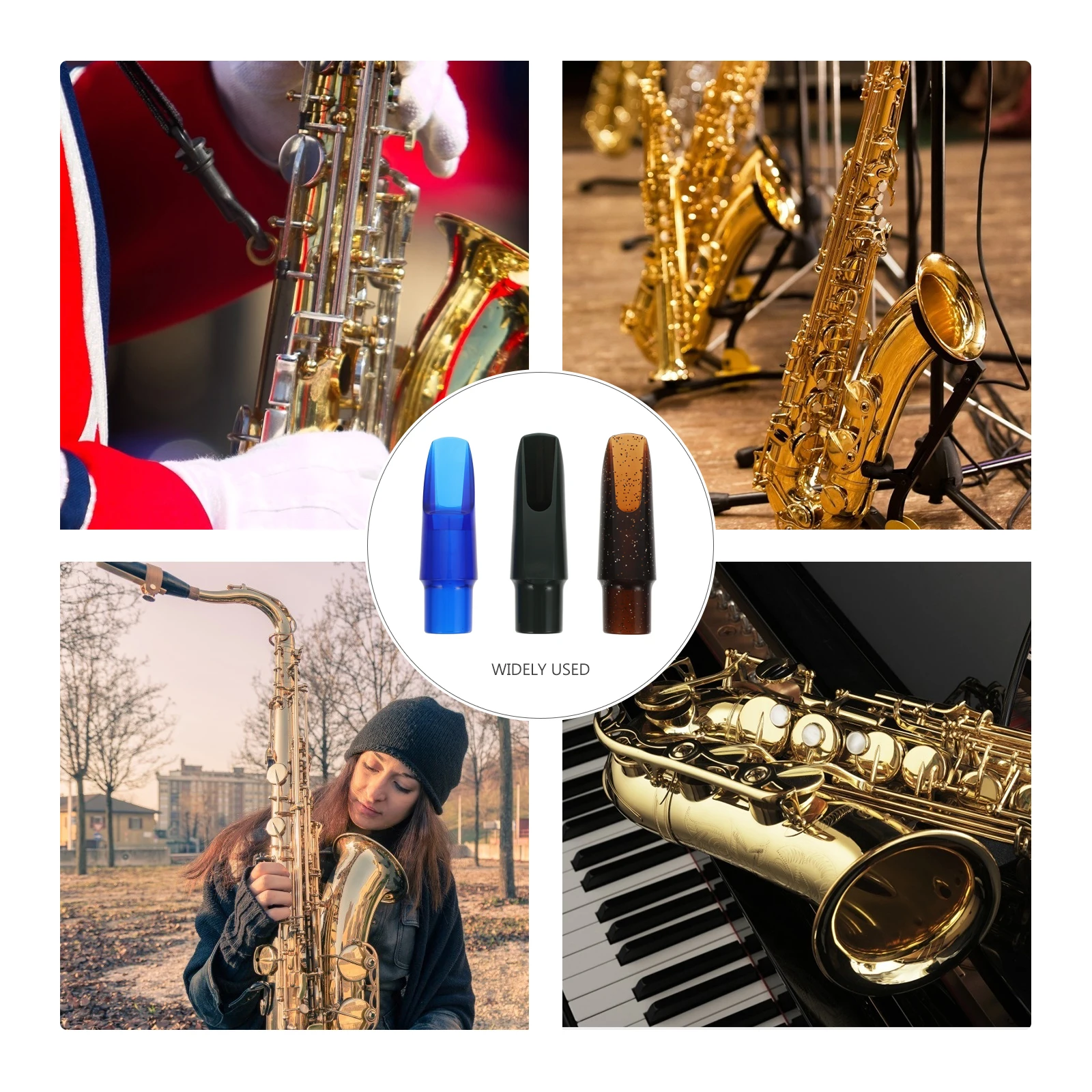 

3 Pcs Saxophone Mouthpiece Replacement Bundle Tenor Accessory Parts Alto Kit Food Grade Plastic