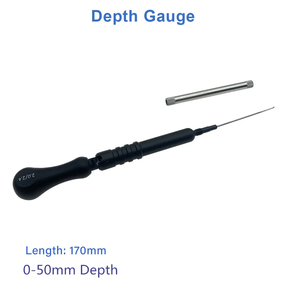 

Винты для измерения глубины из нержавеющей стали 2,0-2,4 мм, ортопедический инструмент для измерения глубины пластины