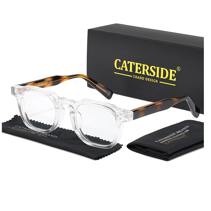 

CATERSIDE New Square Large Frame Glasses Frame Fashion Classic Women's Reading Anti Blue Light Computer Optical Glasses Frame