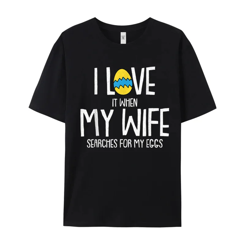Casual Short Sleeve Tops & Tees Summer O Neck 100% Cotton Adult T-Shirt Mens Love My Wife Happy Casual Tops Shirts Discount