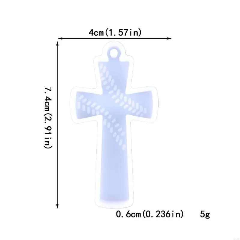 MXMF Silicone Resin Mold DIY Jewelry Casting Mold Crucifix Resin Pendant Mold