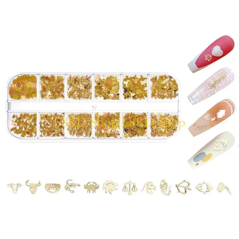 L8RD UNIL ART CHARMS Constelação constelação Decorações arte na unha Pressione Pressione as dicas