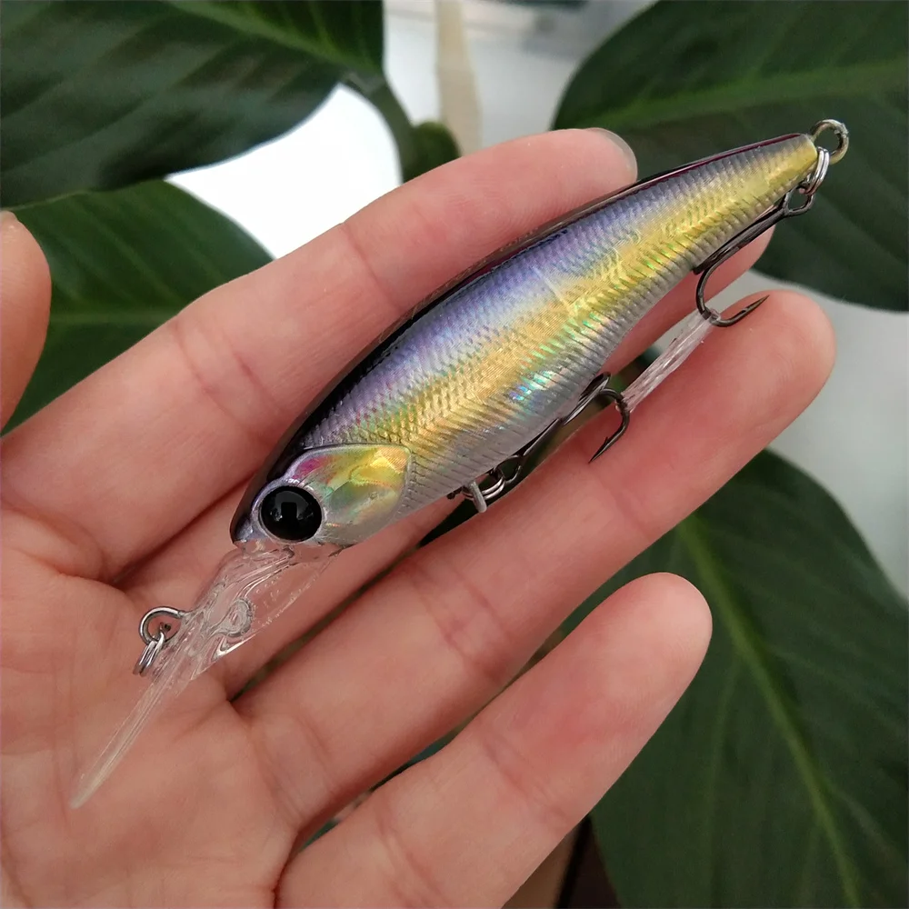 TSURINOYA 6 Stück 60mm 5,7g Schwebender Minnow-Angelköder, Tief tauchend 0-3,7m, Magnetischer Gewichtstransfer, Harter Köder, Wobbler, Crankbait – Detail 12