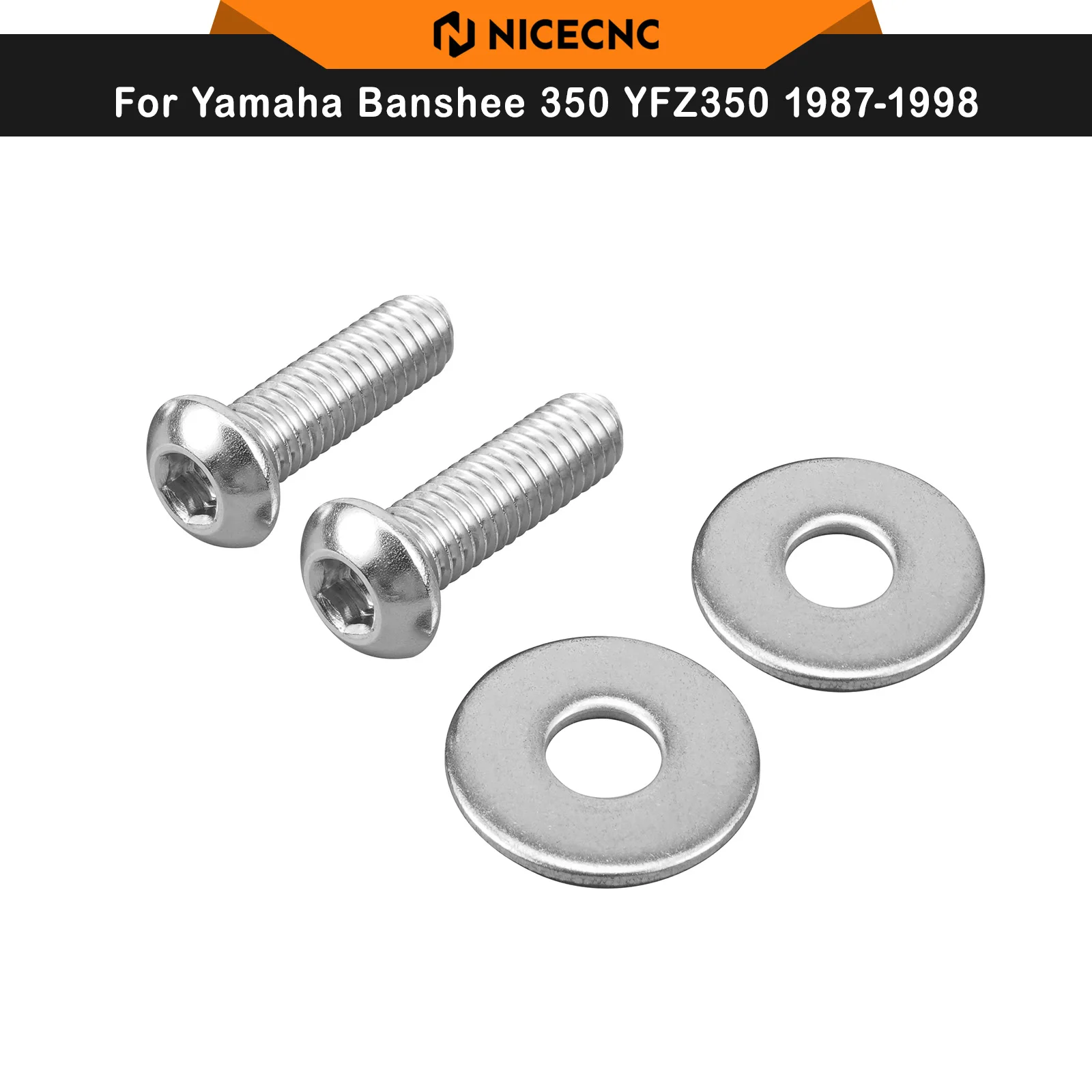 NICECNC for Banshee 350 Air Cleaner Bolts Screws for Yamaha YFZ350 YFZ350SE 1987-2006 Stainless Steel ATV Accessories