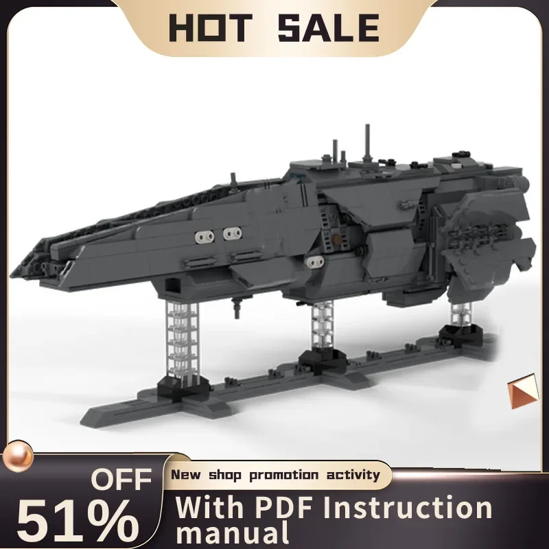 

New 1370Pcs Popular Space Technology Series Moc Light Destroyer Model Building Blocks Diy Creative Ideas Kid Toy Birthday Gift