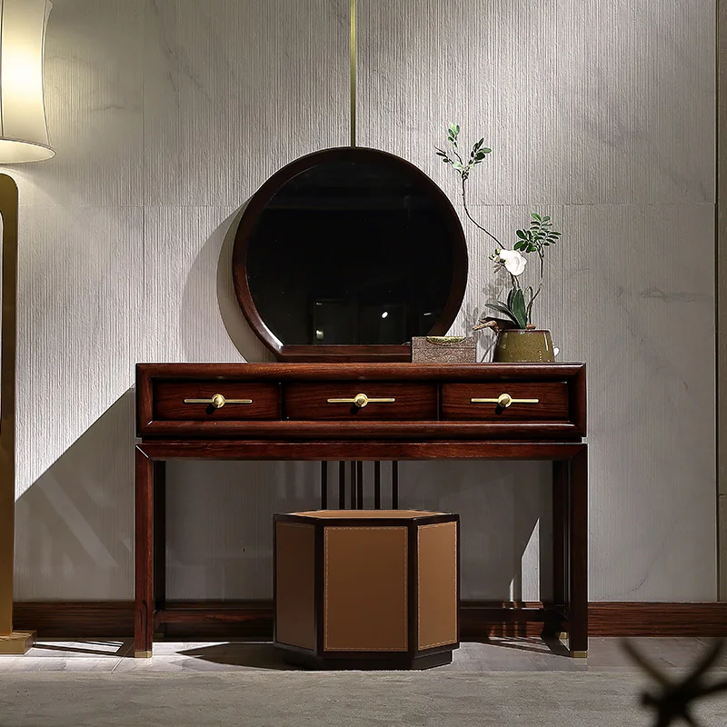 

Light luxury new Chinese ebony dresser household all solid wood