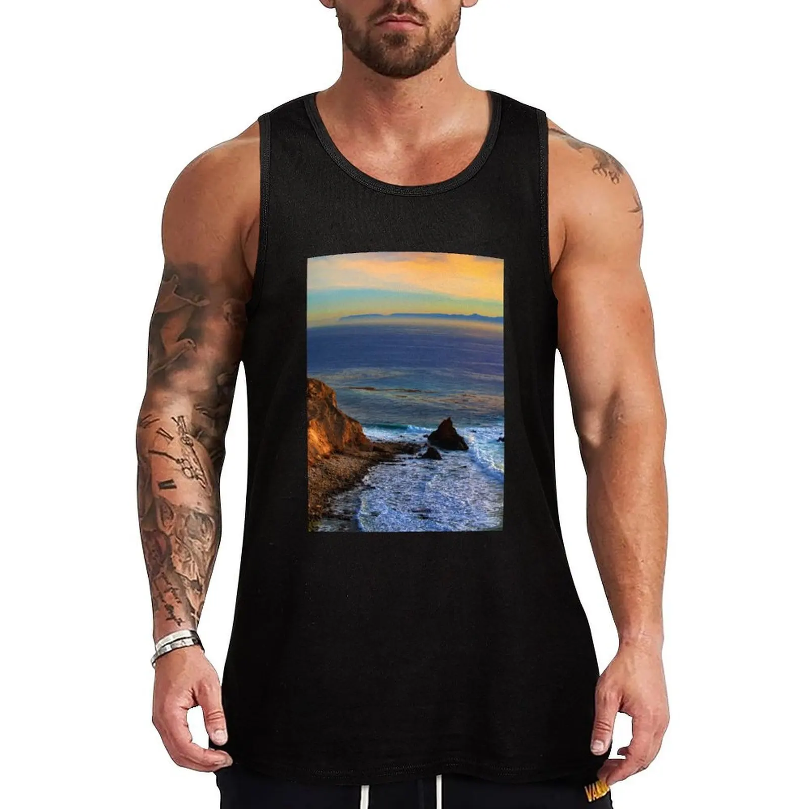 Camiseta sin mangas Pelican Cove Rancho Palos Verdes, camiseta deportiva activa, camiseta sin mangas de secado rápido