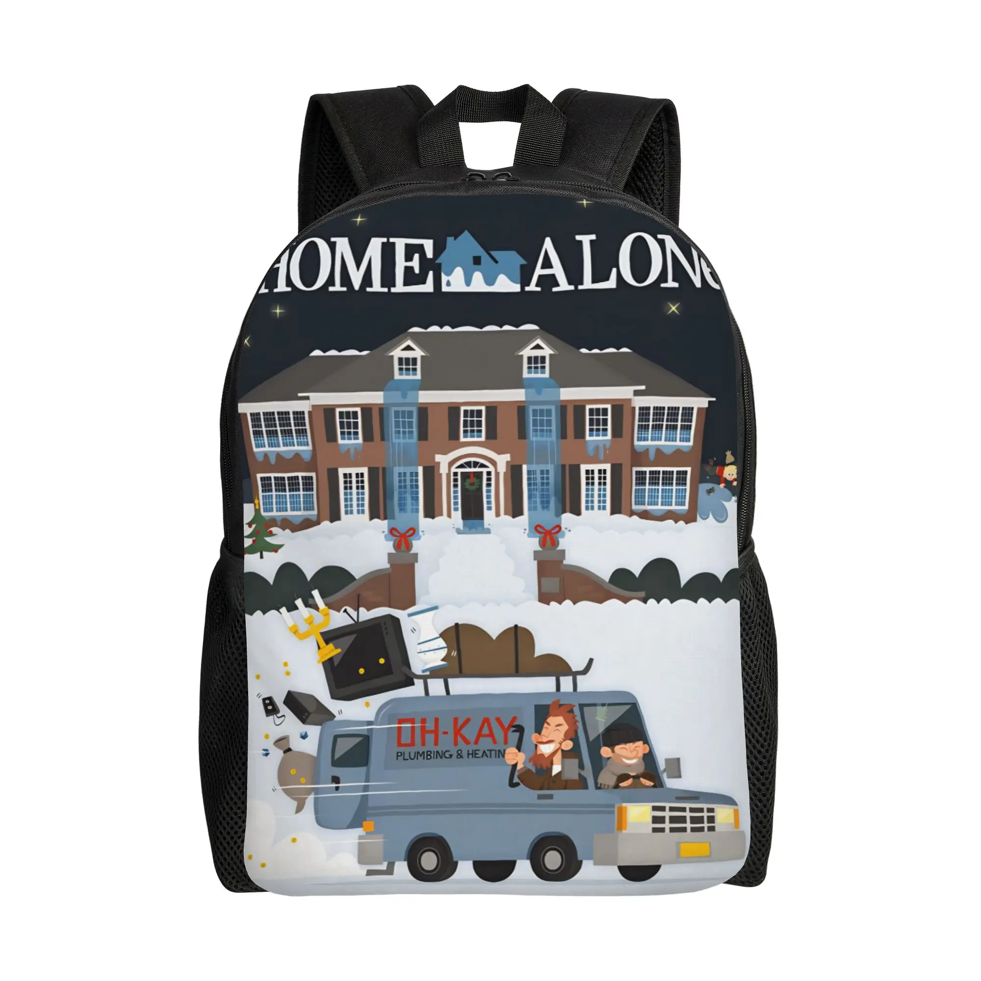 

Рюкзак «Один дома» с Кевином, комедийный, для мужчин, женщин, подростков, студентов, дорожный, повседневный, милый мультяшный, холщовый, для ноутбука, с карманом