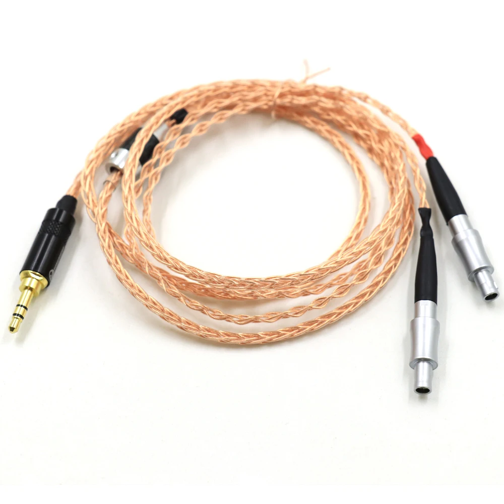 High Quality 8 Core Single Crystal Copper Headphone Earphone Upgrade Replacement Cable For Sennheiser HD800 HD800s HD820s HD820