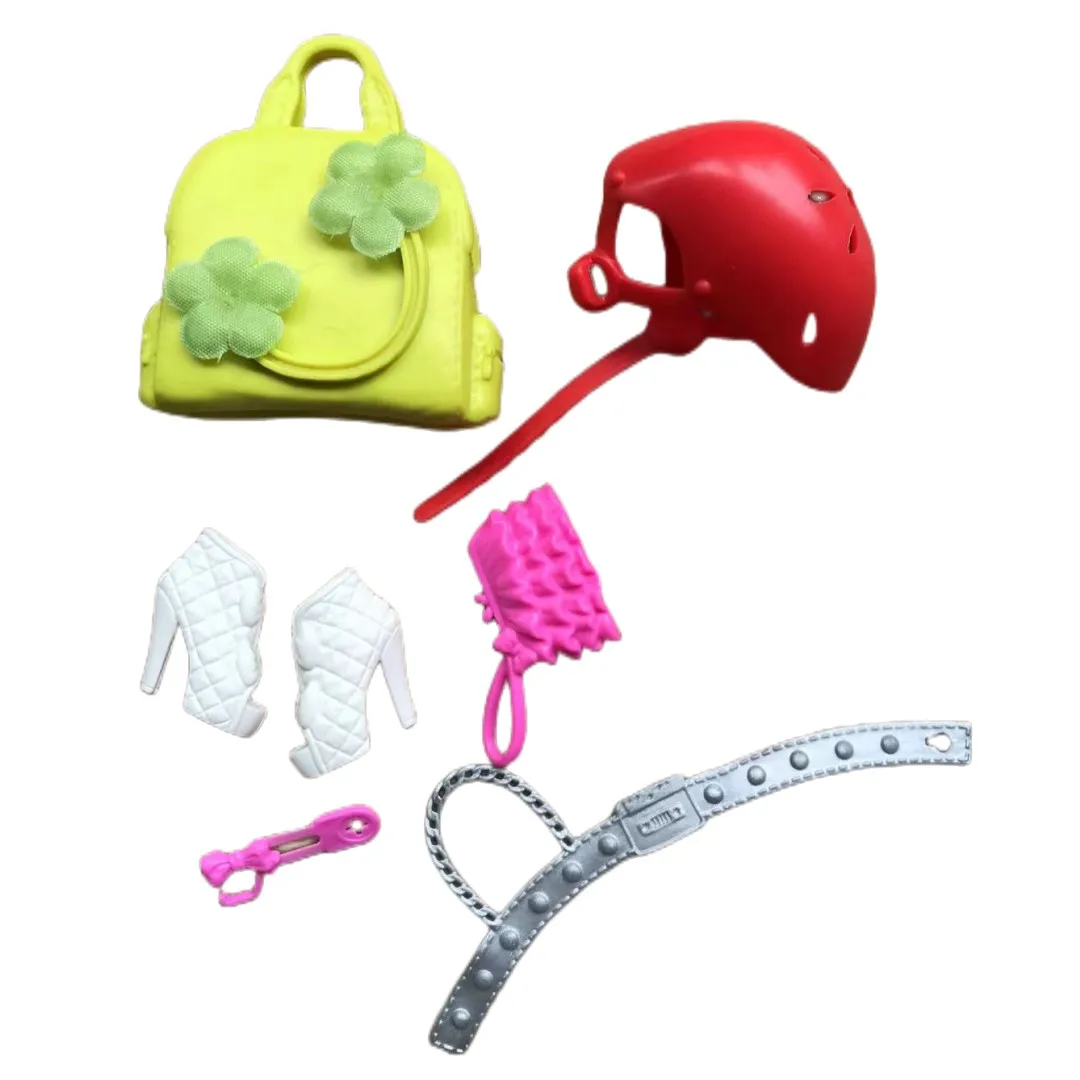 Monstering High Doll Accessories Decors Bags Hats Shoes Necklace Glasses Headbands Kids Playing House Doll Decors Girl DIY Toys