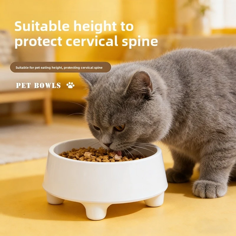 

Ergonomic Raised Dog Cat Bowl - Stainless Steel Anti-Slip Dish for Neck Health, Non-Tip & Easy Clean Feeding Stand