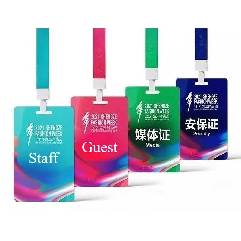 30PCS Free Custom PVC ID Badge Card Name Tag for Guest / Staff / Exhibition / Visiting Cards Mix Designs