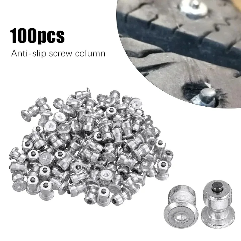 100/200Pcs Car Snow Studs Screw Wheel Tyre Stud Screws Snow Tire Spikes Tyre Screw for Bike Motorcycle ATV Shoes