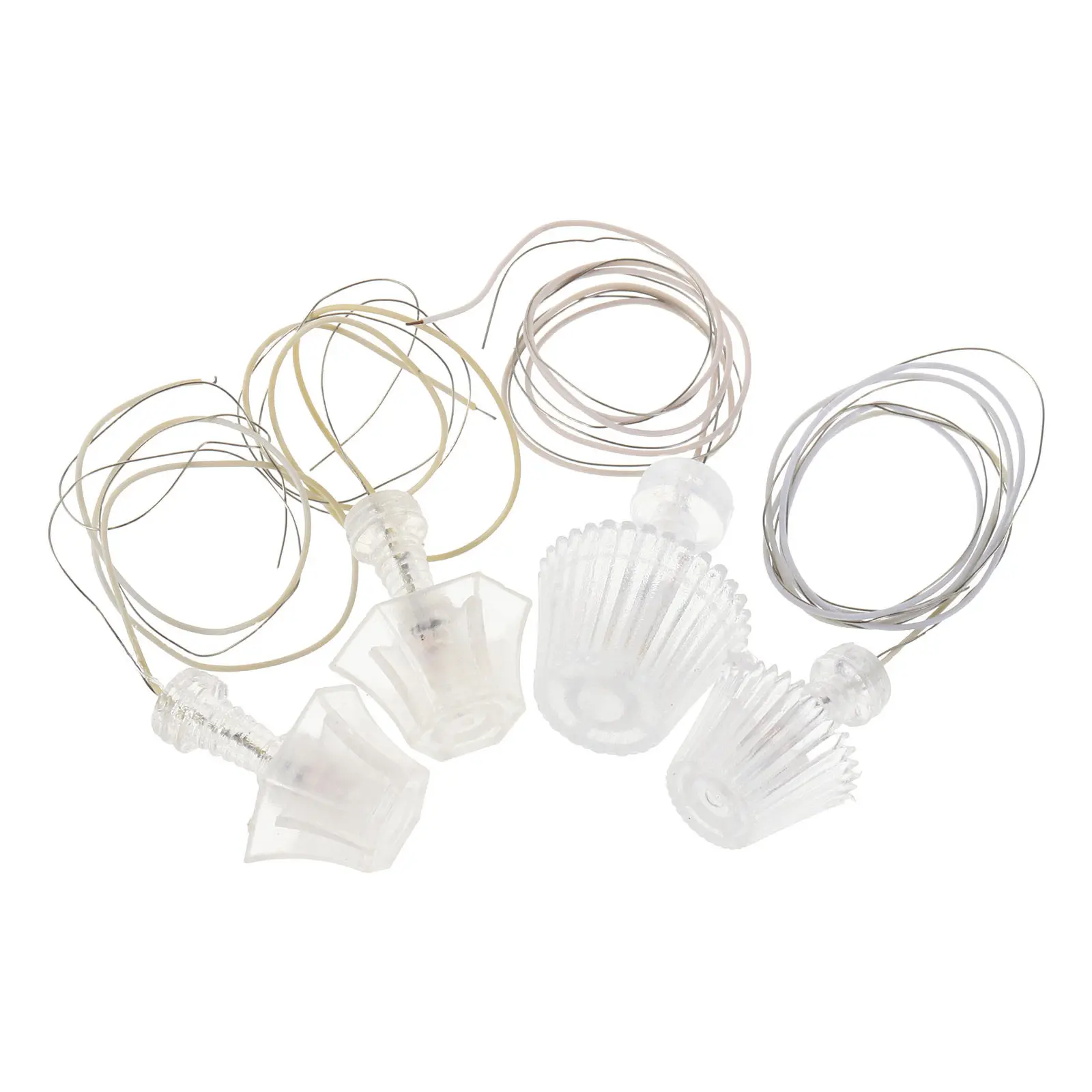 ชุดโคมไฟตั้งโต๊ะขนาดเล็ก 4 ชิ้น ดีไซน์สมจริงสำหรับบ้านตุ๊กตา ขนาด 1:20 1:25 แสงวอร์มโทน สำหรับตกแต่งบ้านจิ๋ว DIY