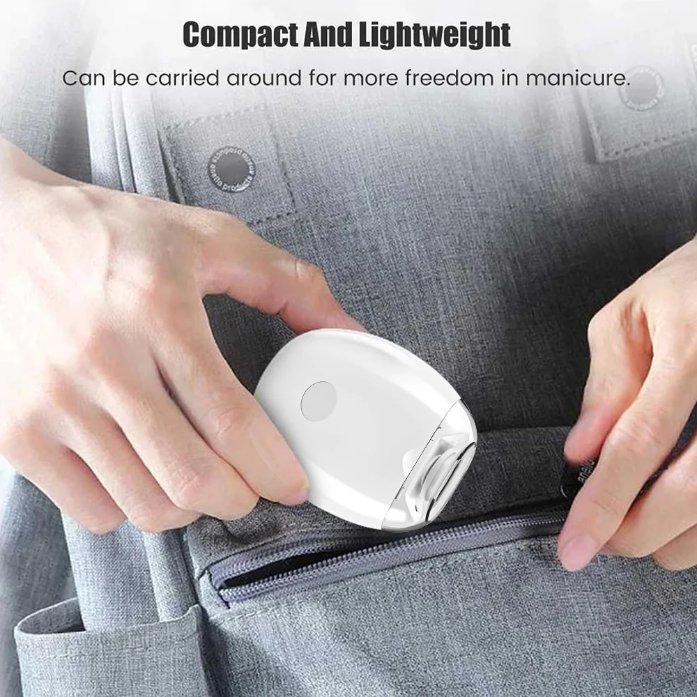 

2 IN 1 Electric Nail Clipper Cutter With LED Light Automatic Nail Grinder Trimmer For Baby Adult Mini Manicure Tools Nail Care