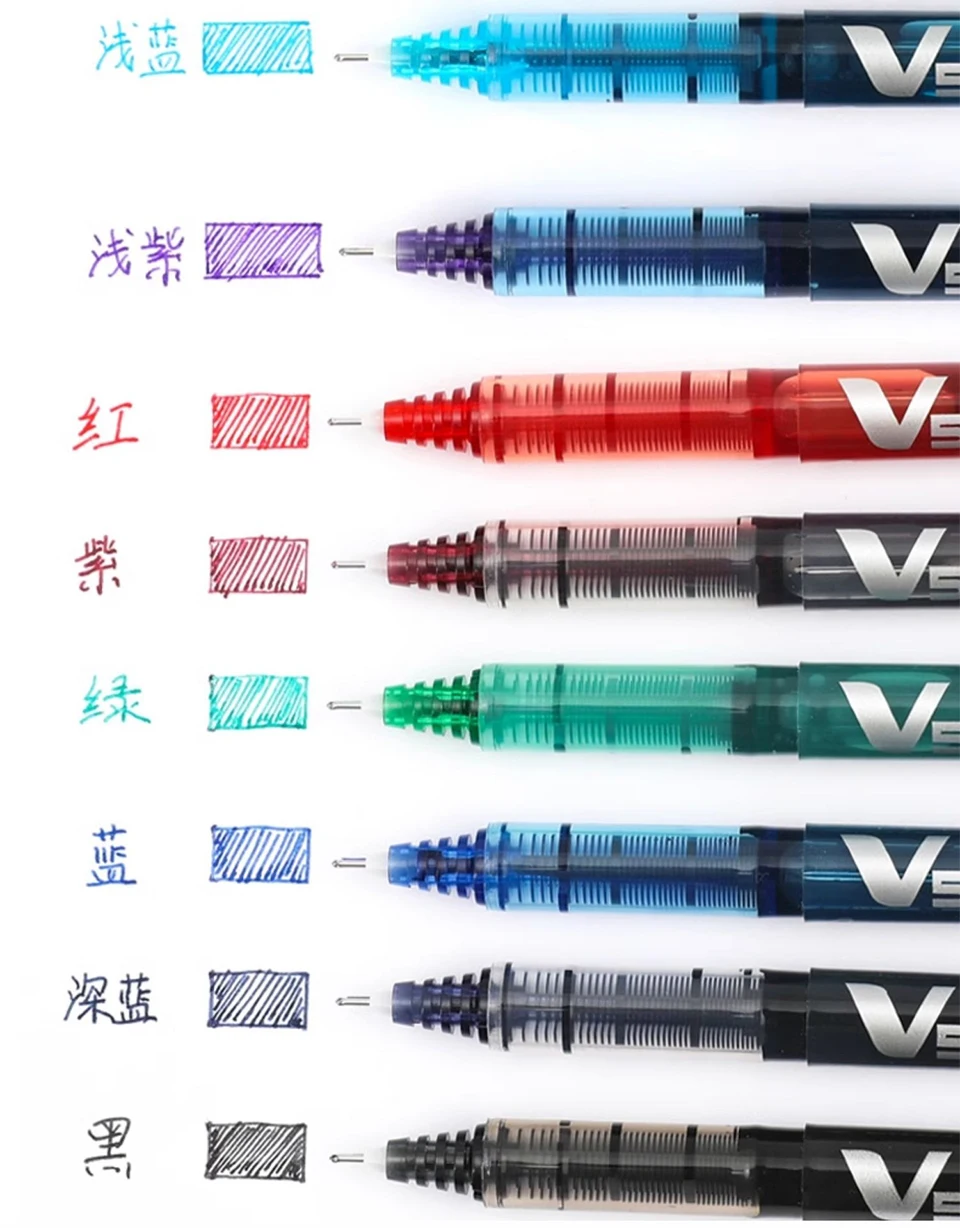 3 stücke Japan PILOT Gel Stifte Gerade Flüssigkeit Typ 0,5mm Große Kapazität Nadelspitze BX-V5 für Schreiben Farbe Schule büro Schreibwaren – Detail 10