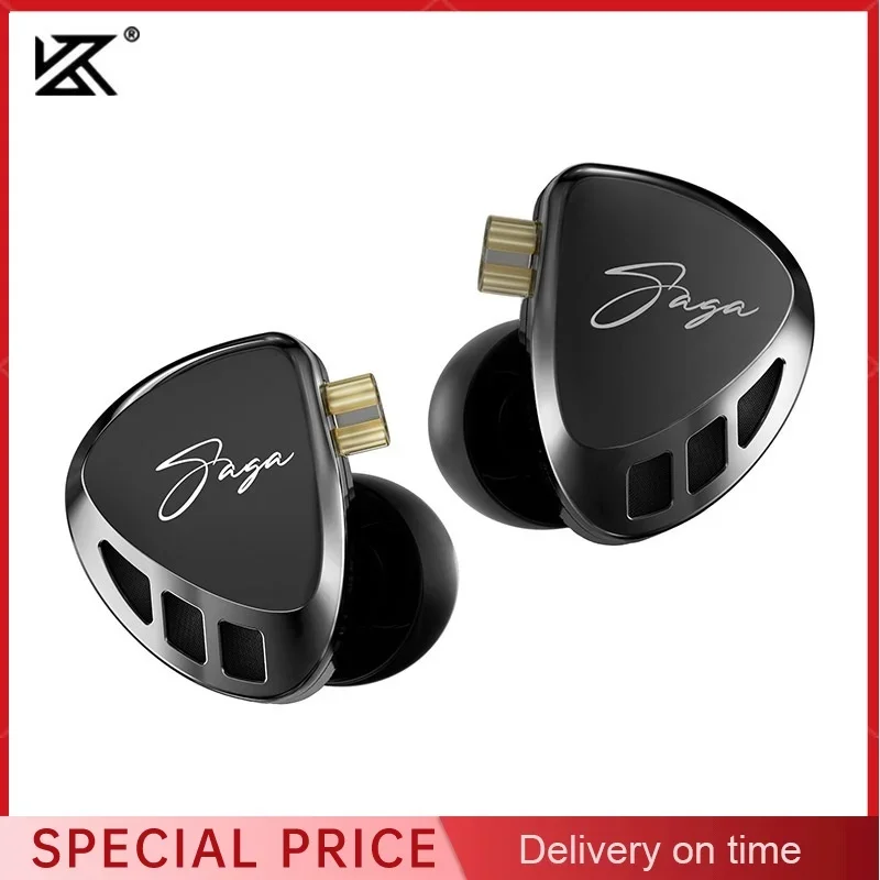 KZ Saga Wired Earphones HiFi Stereo Bass Fever Music Metal Earbuds Stage Live Monitor Sport Headphones Headset