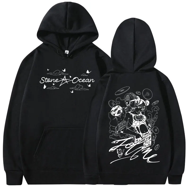 

Anime Jojo Bizarre Adventure Hoodies Stone Ocean Kujo Jolyne Manga Sweatshirts Men Women Casual Long Sleeves Fleece Pullovers