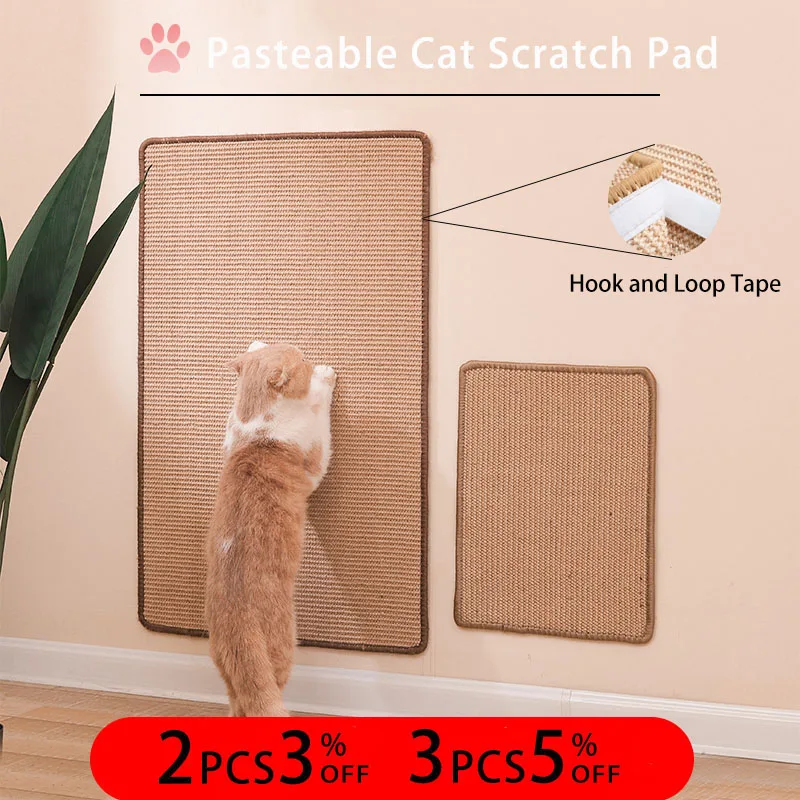 Couch Cat Scratch Guards Mat Hook and Loop Fastener Cat Scraper for Cats Tree Cat Scratcher Sisal Sofa Mats Furniture Protector