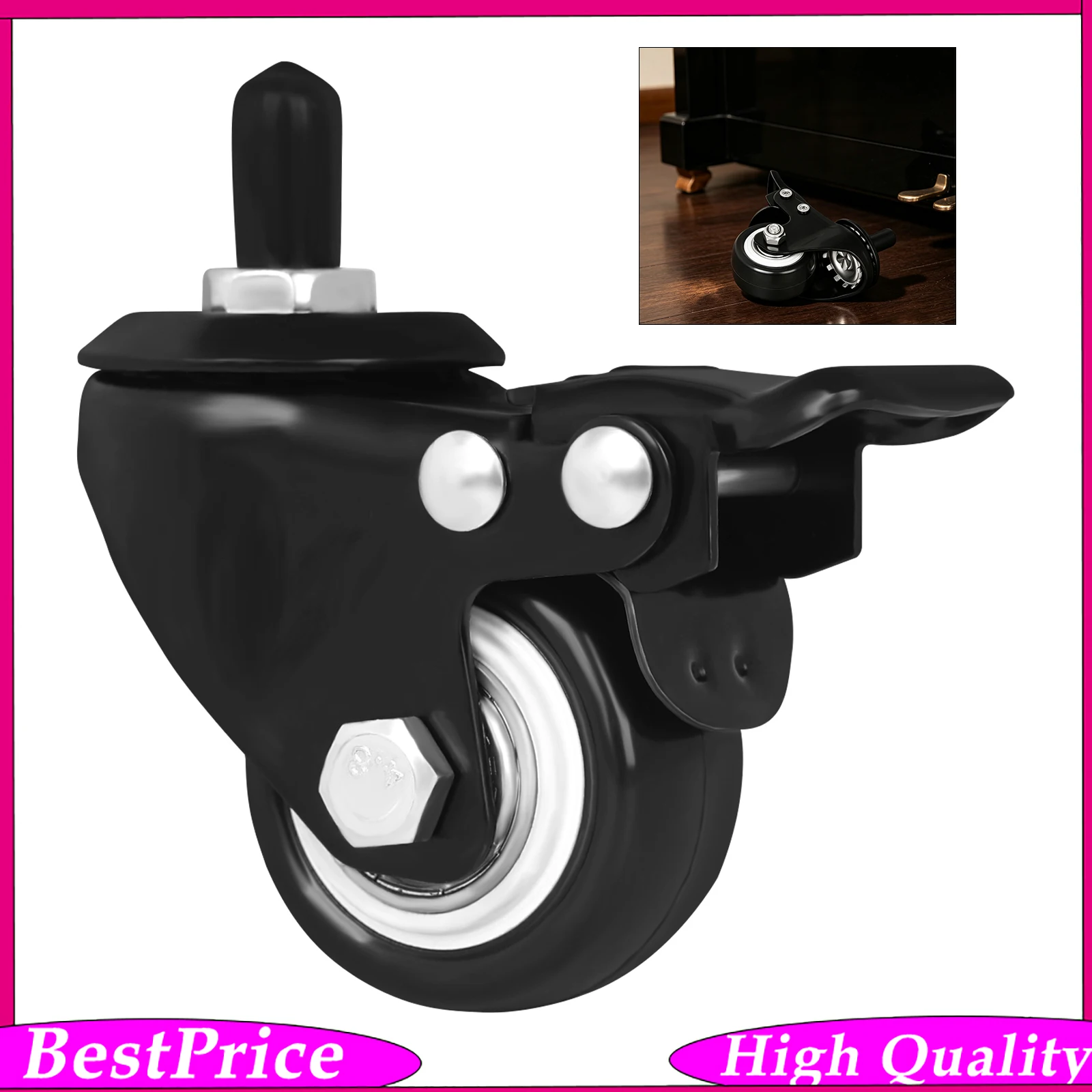 PO-27 Upright Piano Casters ABS Piano Wheel Wear-resistant Replacement Accessories for Piano Maintenance Upright Piano Movement