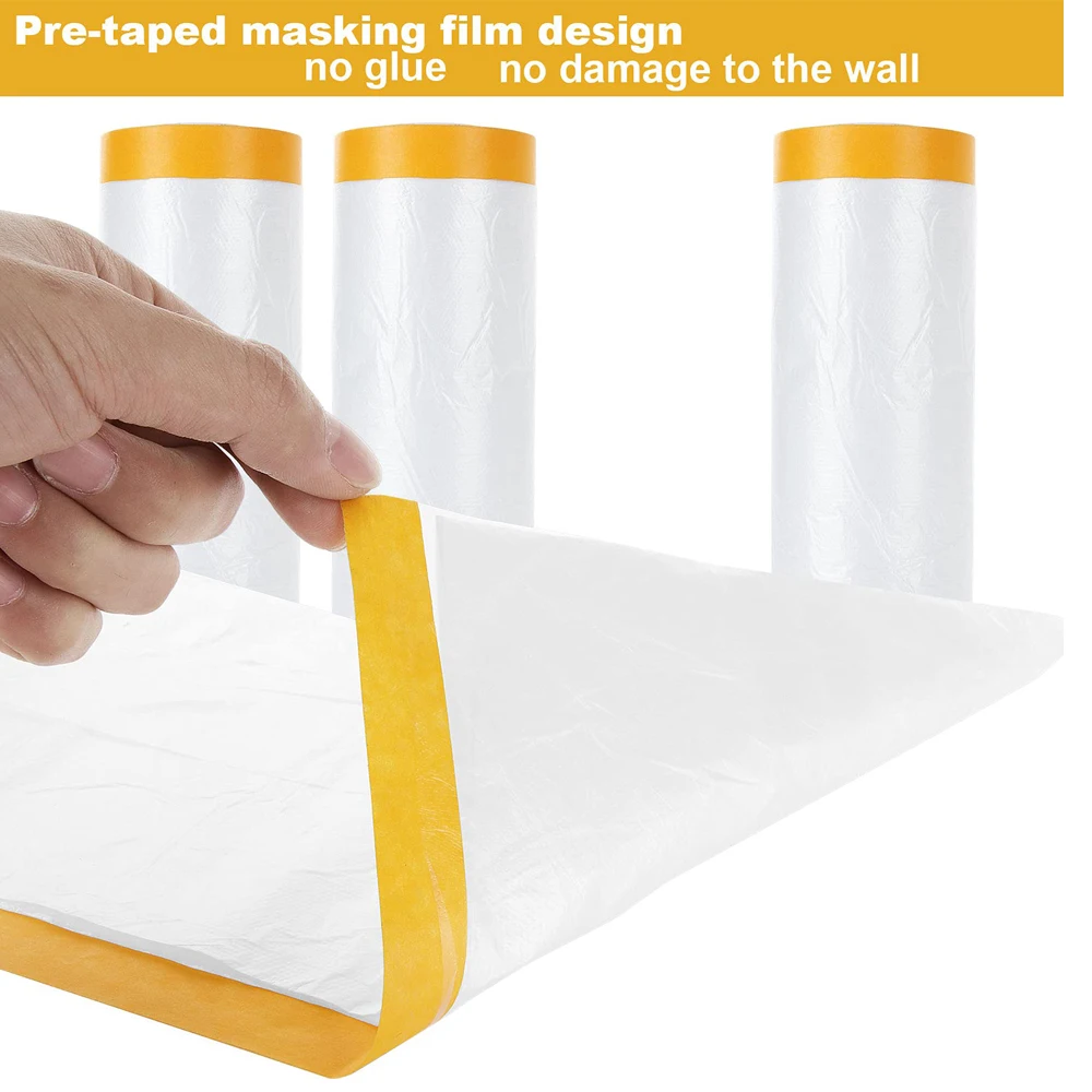 Pre-taped Álruhába öltöztet fólia Alakítható Festészet Lelök ruhával sheeting tekercs számára autóipari Festészet Bútor dust-proof védelem