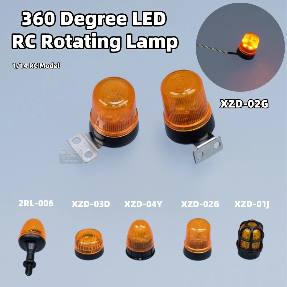 Luz giratória led amarela 360 para caminhão basculante 1/14 tamiya rc scania 770s r620 volvo benz arocs man tgx peças de brinquedo