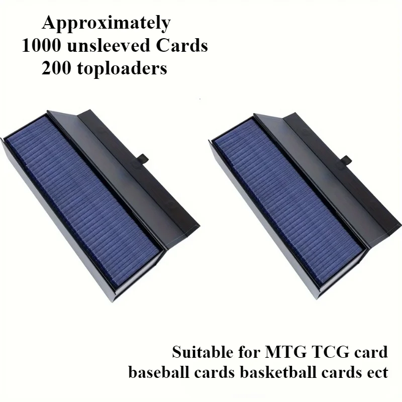 พับกล่องการ์ดได้อย่างรวดเร็วสําหรับการ์ดแขนกุดเกมกระดานกล่องเก็บการ์ดซื้อขายพร้อมฝาปิดแม่เหล็กสําหรับการ์ด MTG Sport