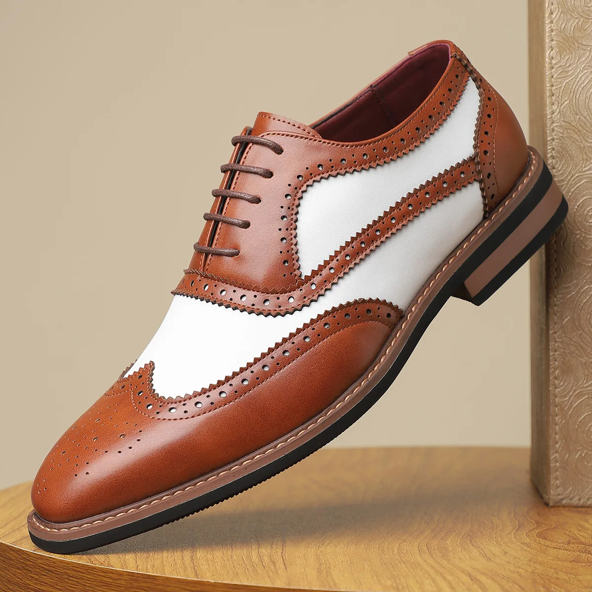 Eur size 39-48 Men's Brown Black Green Mixed Colors Oxford Shoes Male Formal Wedding Prom Dress Homecoming Zapatos Hombre view 5
