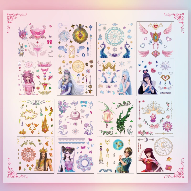 

Kayou Genuine Ye Luo Li Card Stickers Blind Box Magic Stickers Set Spirit Princess Character Theme Hand Account Stickers Kid Toy