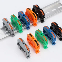 DIN-Rail Type Quick-Connect Terminal Universal Compact Wire Wiring Connector Rail Kit 211 combined Splicing TYPE Wire Connector
