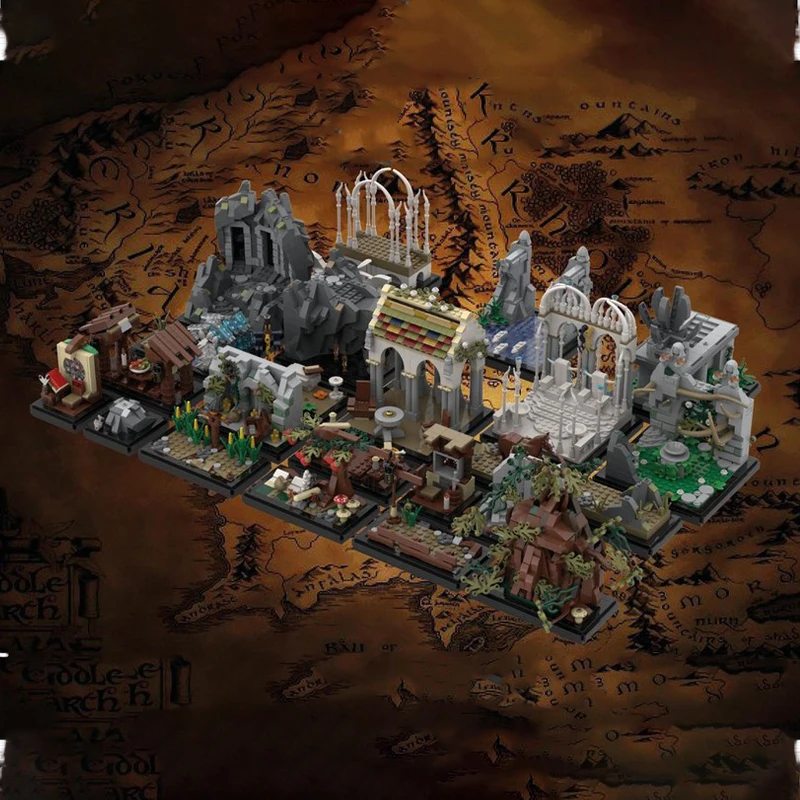 5441pcs MOC The Hobbit And Lord Of The Rings The Rings The Fellowship The Ring - MINI Mocs The Book Model Building Blocks Toy